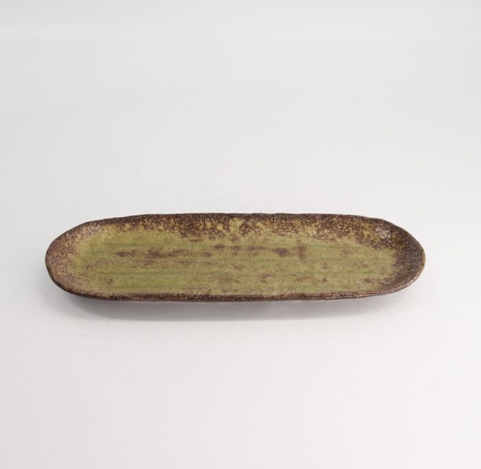 Tokyo Design Studio - Large Plates - Ovaal Bord - Chakogashi - Groen - 28.5x11.5x2.3cm