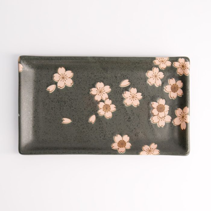 Tokyo Design Studio - Sakura - Bord - Zwart - 22,5x12,7cm