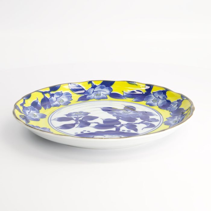 Tokyo Design Studio - Tsubaki - Grote Bord - Geel/Blauw - 24.7x3cm