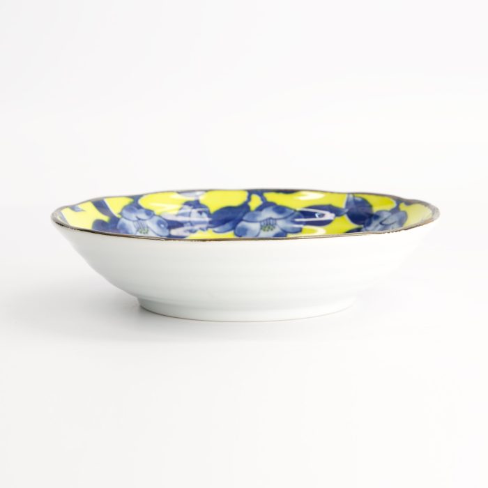 Tokyo Design Studio - Tsubaki - Ondiep - Kom - Geel/blauw - 16,5x4cm