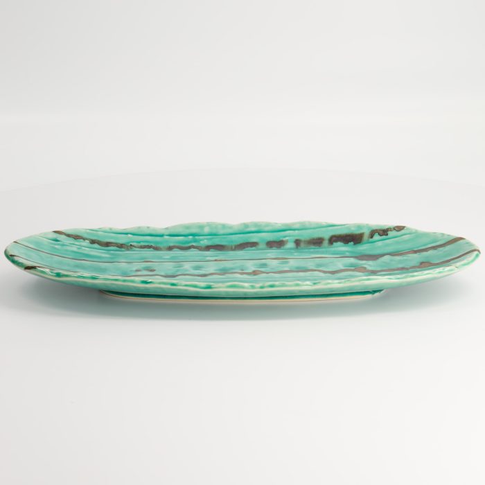 Tokyo Design Studio - Yamasaku - Turquoise - Ovaal Bord - 33x13.5x2cm