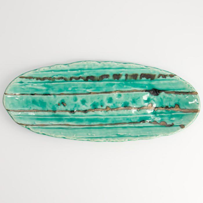 Tokyo Design Studio - Yamasaku - Turquoise - Ovaal Bord - 33x13.5x2cm