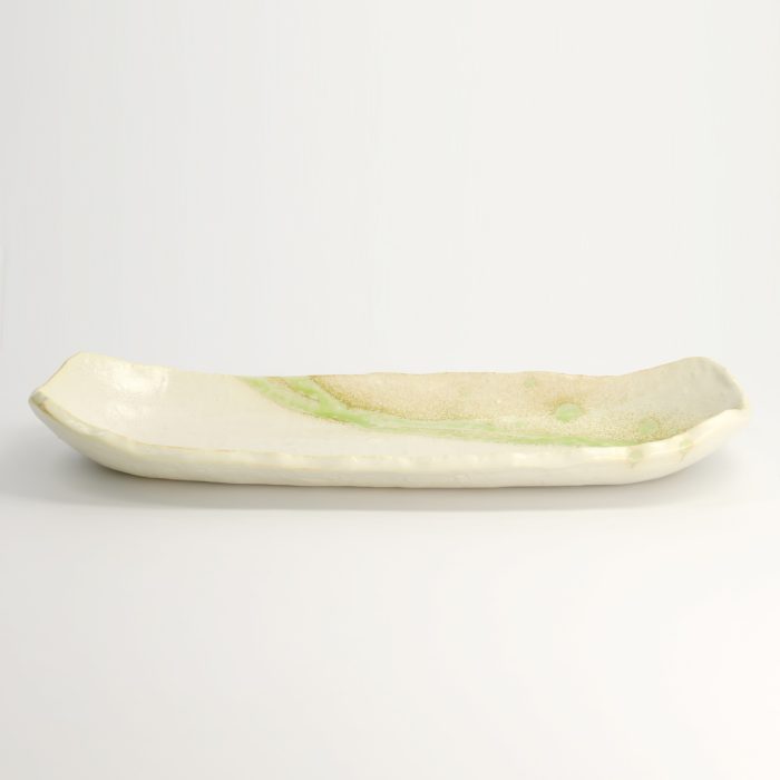 Tokyo Design Studio - Ovale Plate - Groen/Wit - 37x15x4.3cm