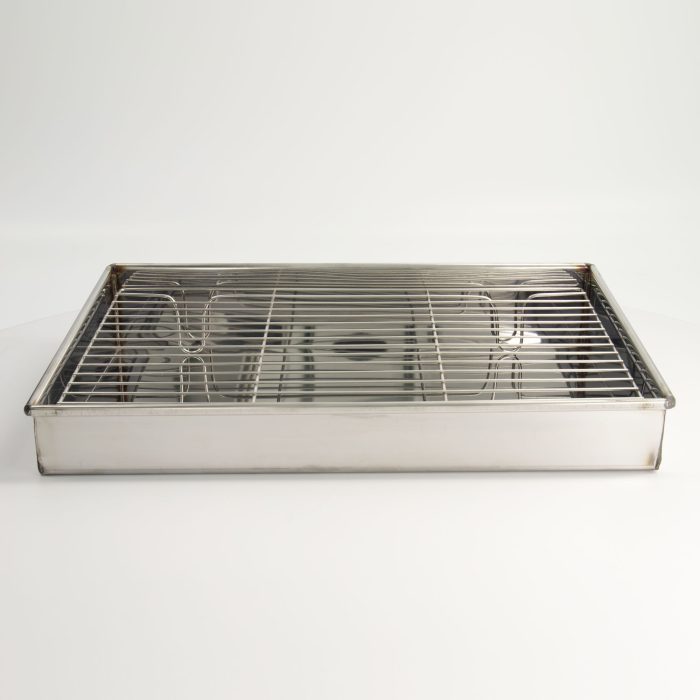 Keuken - RVS - Tempura Frituur- en Draineerbox - 37,5x25,5x6,5cm