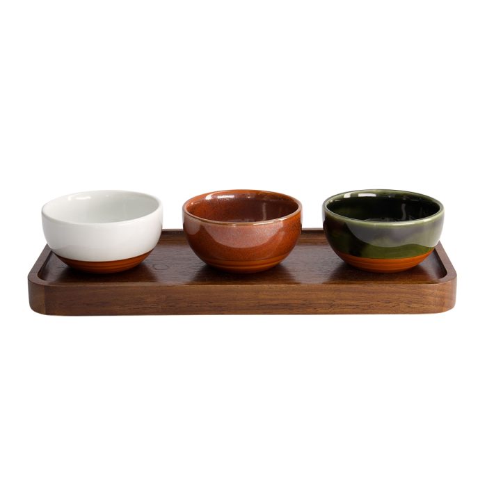 Tokyo Design Studio - Houten Bord - 3 Gaten - 30x13cm