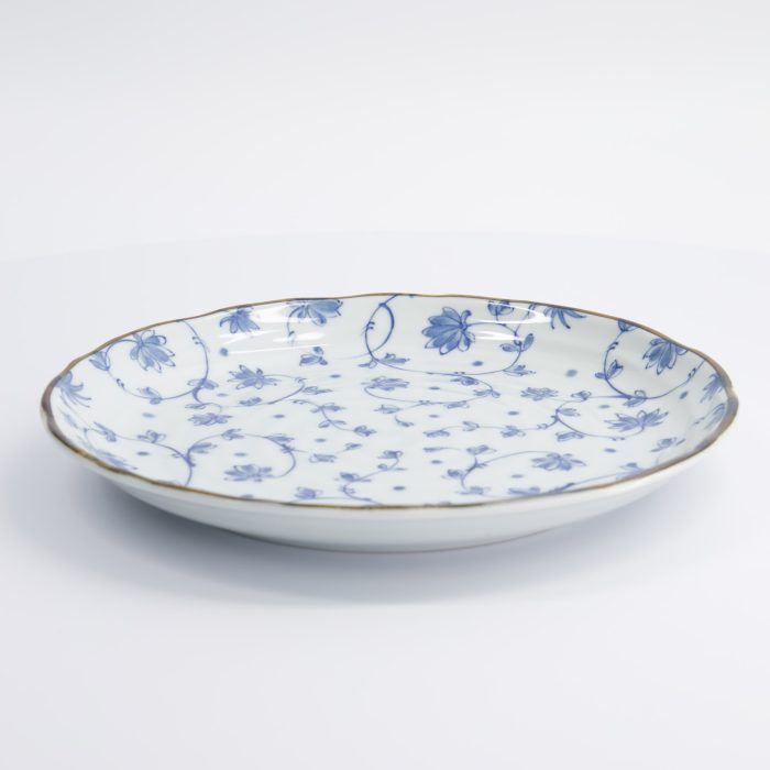 Tokyo Design Studio - Natsu - Karakusa - Dinerbord - Blauw/Wit - 24,7x3cm