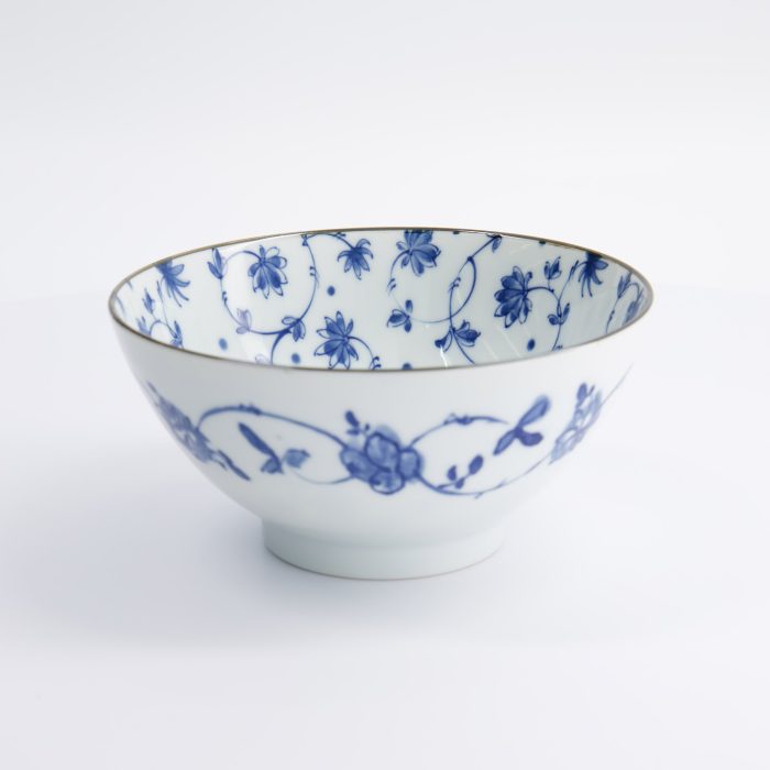 Tokyo Design Studio - Natsu - Karakusa - Kom - Blauw/Wit - 17,8x9,5cm