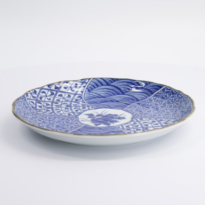 Tokyo Design Studio - Natsu - Shozui - Diner Bord - Blauw/Wit - 24,7x3cm