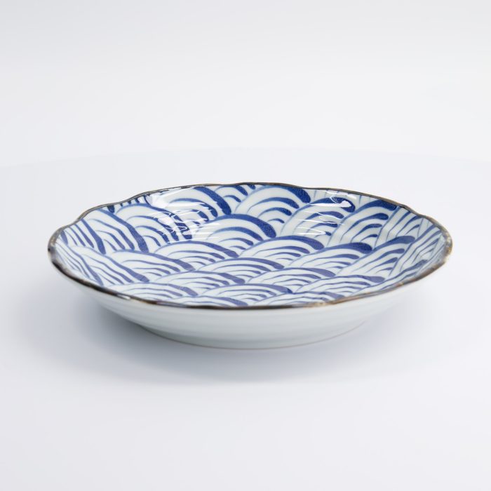 Tokyo Design Studio - Natsu - Nami - Bord - Blauw/Wit - 22x4cm