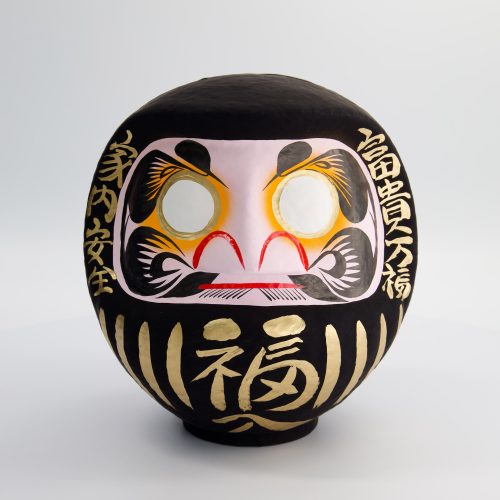 Zwarte Daruma pop - 25cm