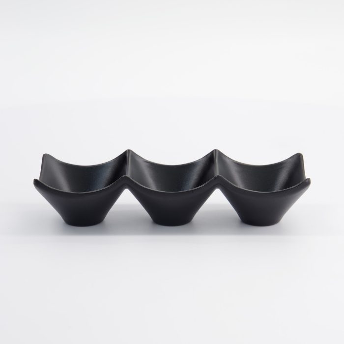 Tokyo Design Studio - Iwate Zwart - Saus Schaal - 3 stuks - 18,7x6,2x4,4 cm - 114 ml