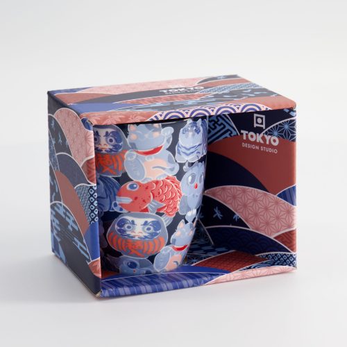 Tokyo Design Studio - Kawaii - Lucky Daruma Lucky Cat Mok - Giftbox - 8.5x10.2cm - 380ml