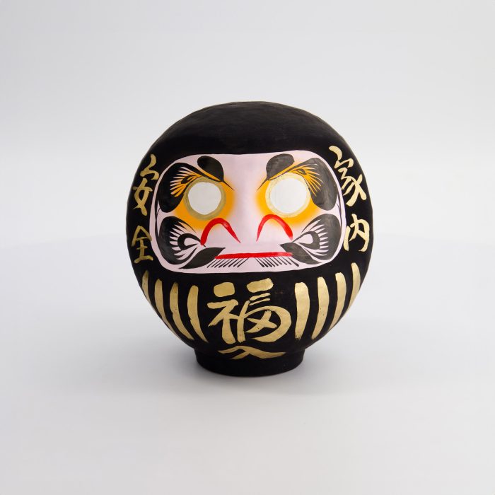 Zwarte Daruma-pop - 9 cm