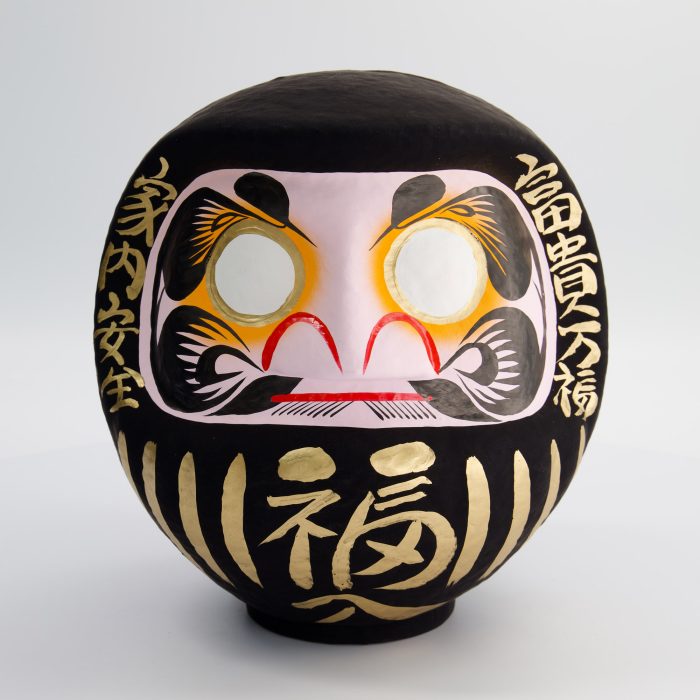 Zwarte Daruma pop - 40 cm